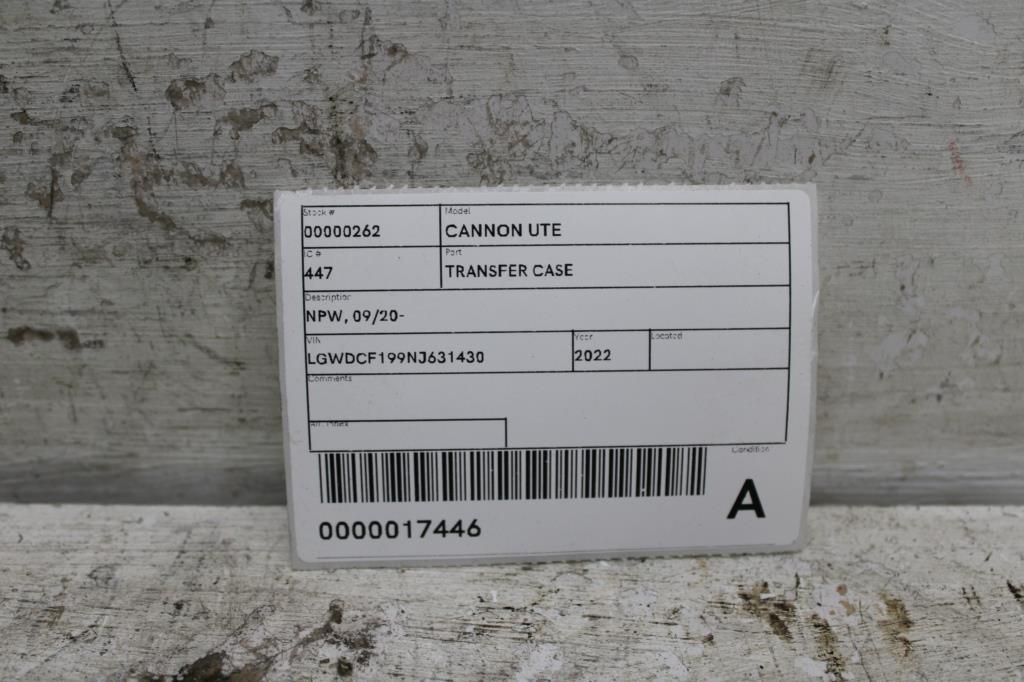 View Auto part Transfer Case Great Wall Cannon Ute 2022