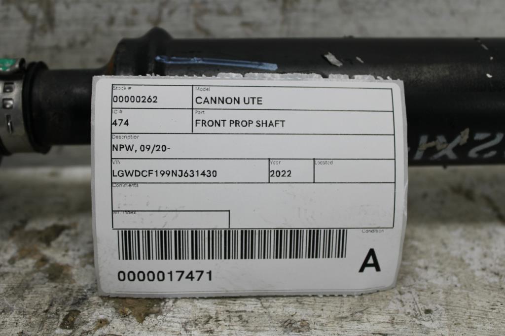 View Auto part Front Prop Shaft Great Wall Cannon Ute 2022