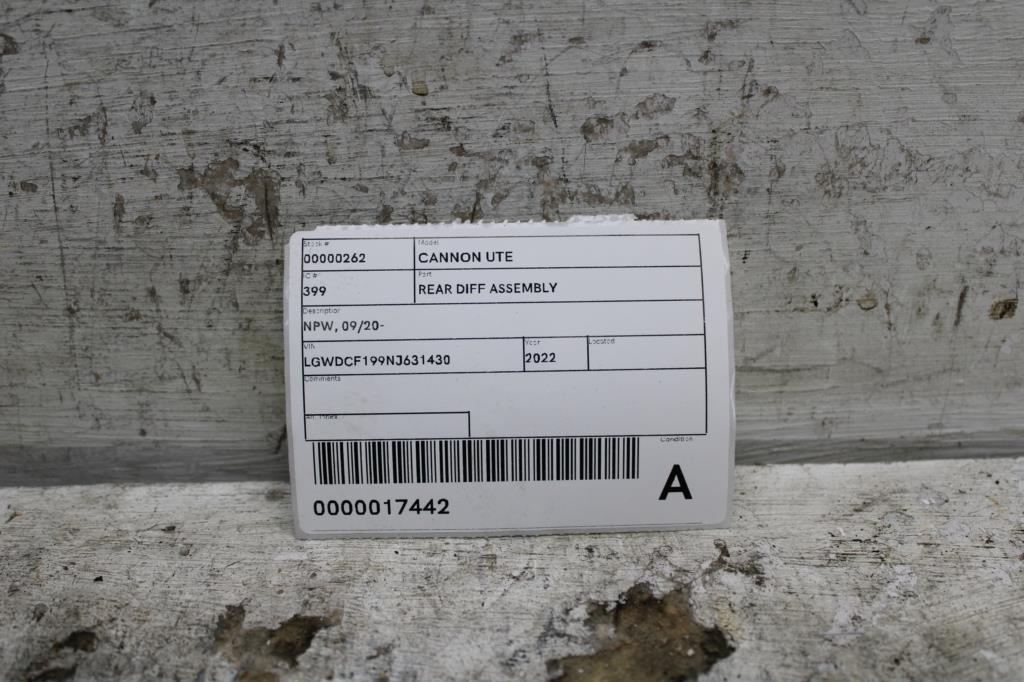 View Auto part Rear Diff Assembly Great Wall Cannon Ute 2022