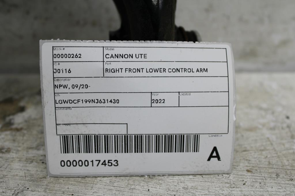 View Auto part Right Front Lower Control Arm Great Wall Cannon Ute 2022