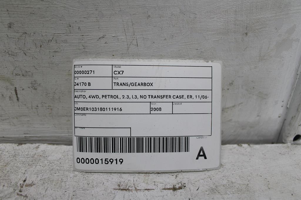 Trans/Gearbox Cx7 Mazda 2008