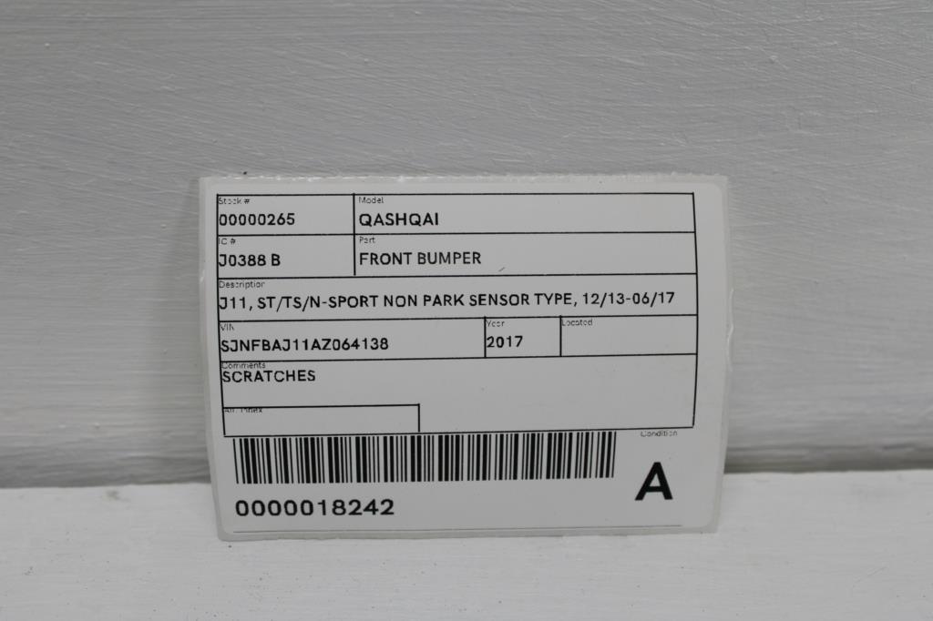 View Auto part Front Bumper Nissan Qashqai 2017