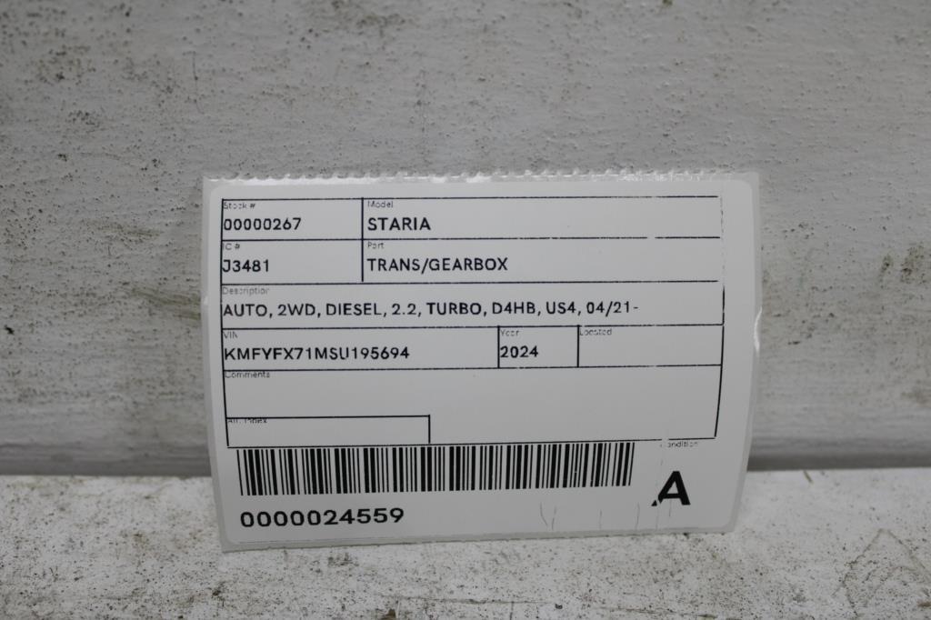 View Auto part Trans/Gearbox Hyundai Staria 2024