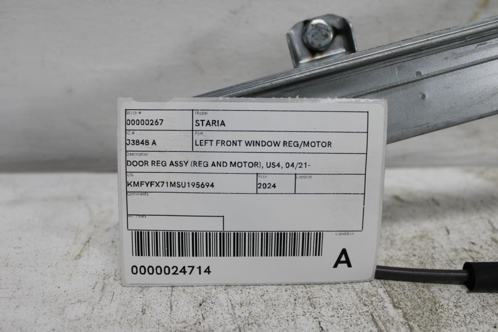 2024 Hyundai Staria Left Front Window Reg/Motor View Auto part Left Front Window Reg/Motor Hyundai Staria 2024