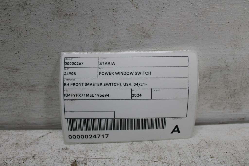 View Auto part Pwr Dr Wind Switch Hyundai Staria 2024
