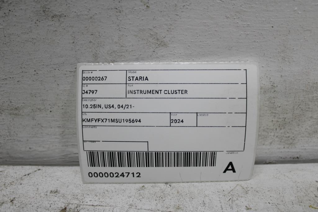 View Auto part Instrument Cluster Hyundai Staria 2024