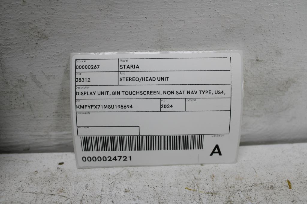 View Auto part Radio/Cd/Dvd/Sat/Tv Hyundai Staria 2024
