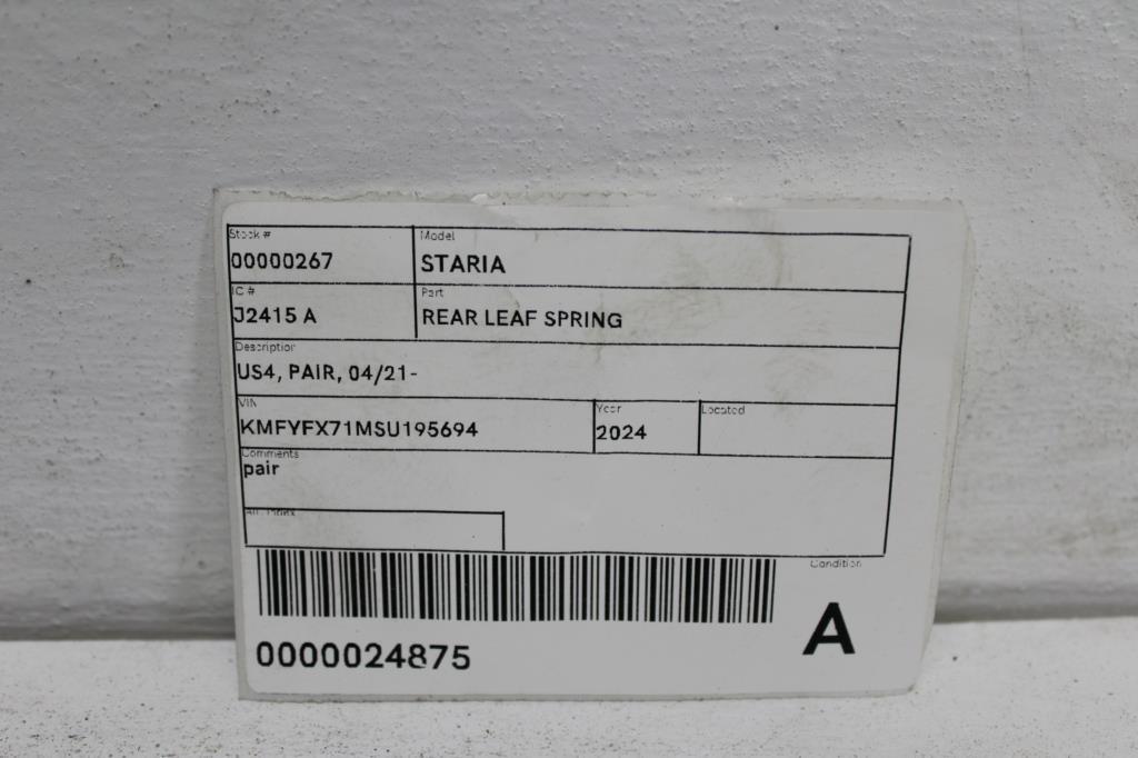View Auto part Rear Leaf Spring Hyundai Staria 2024