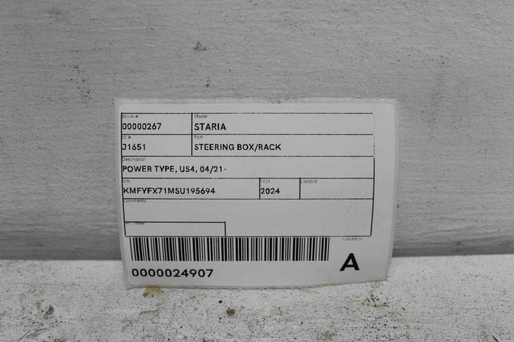 View Auto part Steering Box/Rack Hyundai Staria 2024
