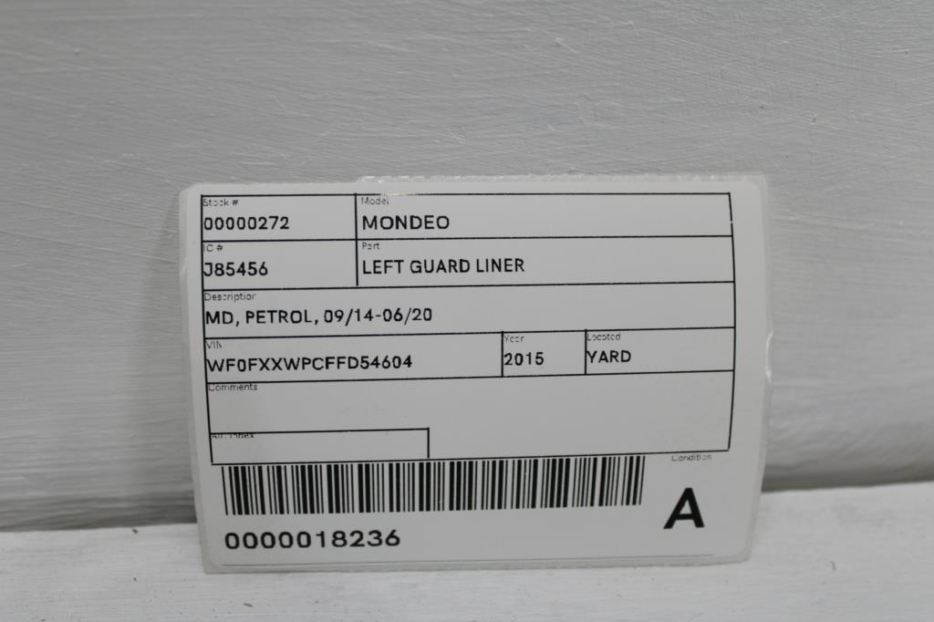 View Auto part Left Guard Liner Ford Mondeo 2015