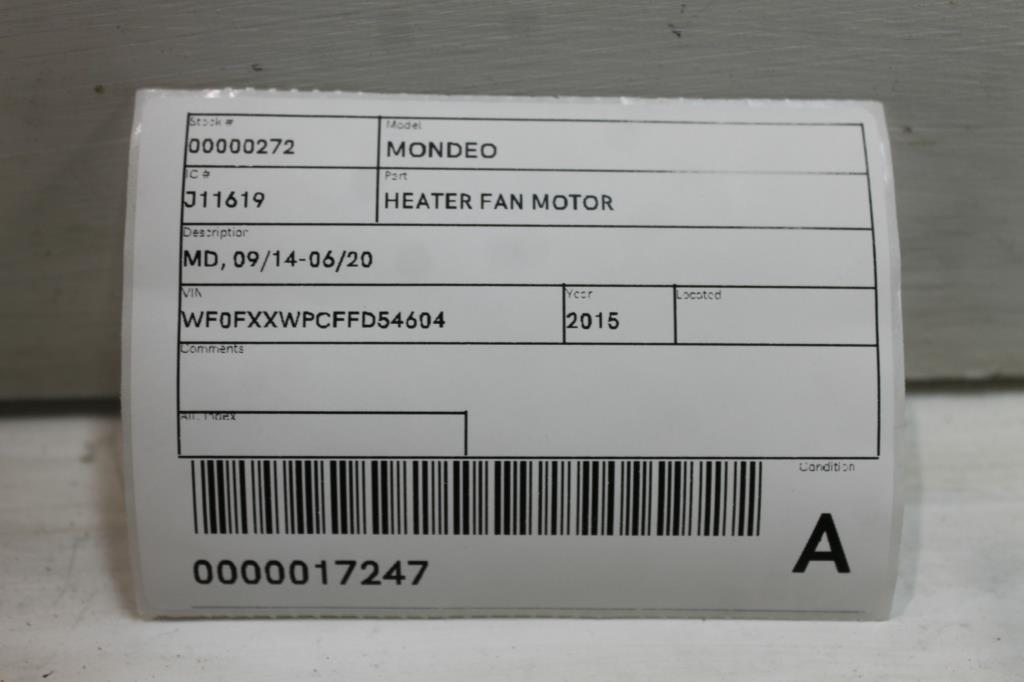 View Auto part Heater Fan Motor Ford Mondeo 2015