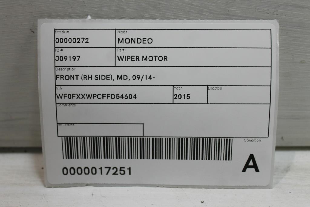 2015 Ford Mondeo Wiper Motor View Auto part Wiper Motor Ford Mondeo 2015