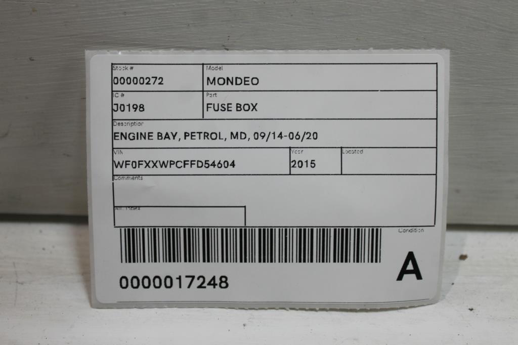 2015 Ford Mondeo Fuse Box View Auto part Fuse Box Ford Mondeo 2015