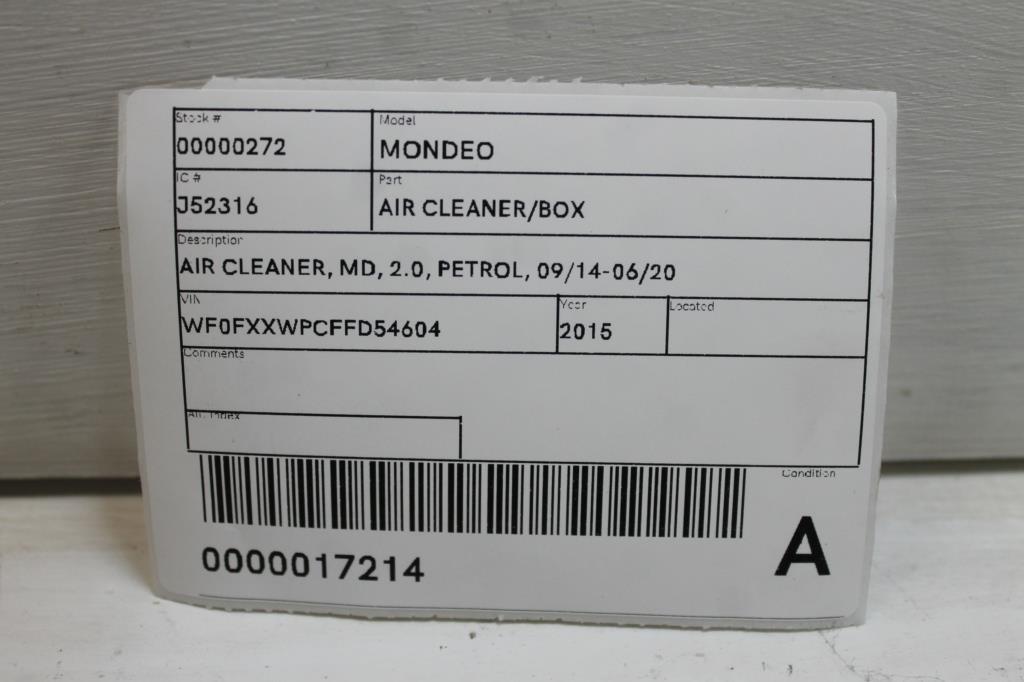 2015 Ford Mondeo Air Cleaner/Box View Auto part Air Cleaner/Box Ford Mondeo 2015