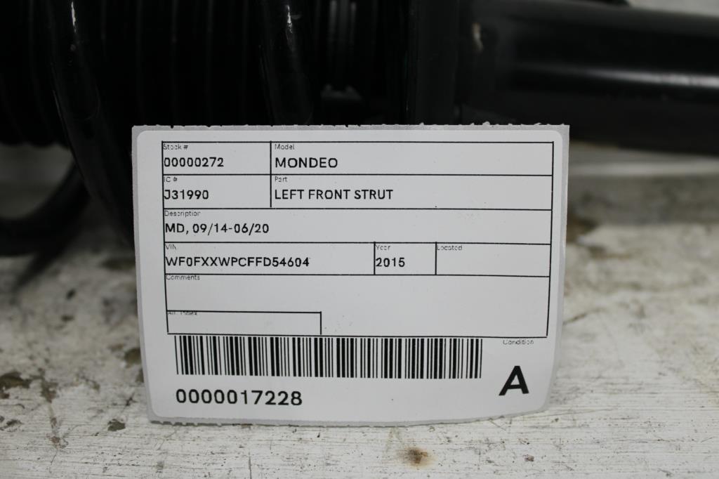 2015 Ford Mondeo Left Front Strut View Auto part Left Front Strut Ford Mondeo 2015