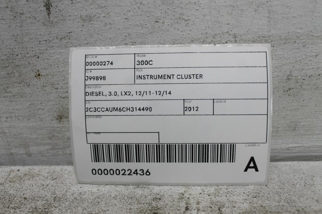 View Auto part Instrument Cluster Chrysler 300c 2012