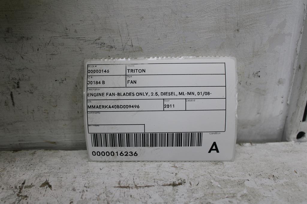 View Auto part Fan Mitsubishi Triton 2011