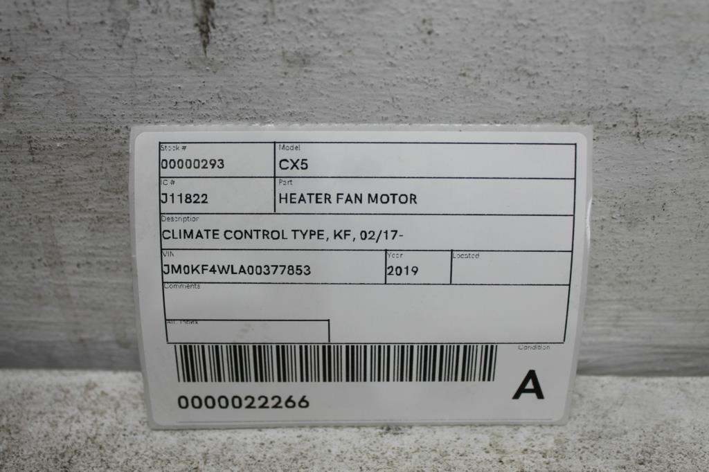 View Auto part Heater Fan Motor Mazda Cx5 2019