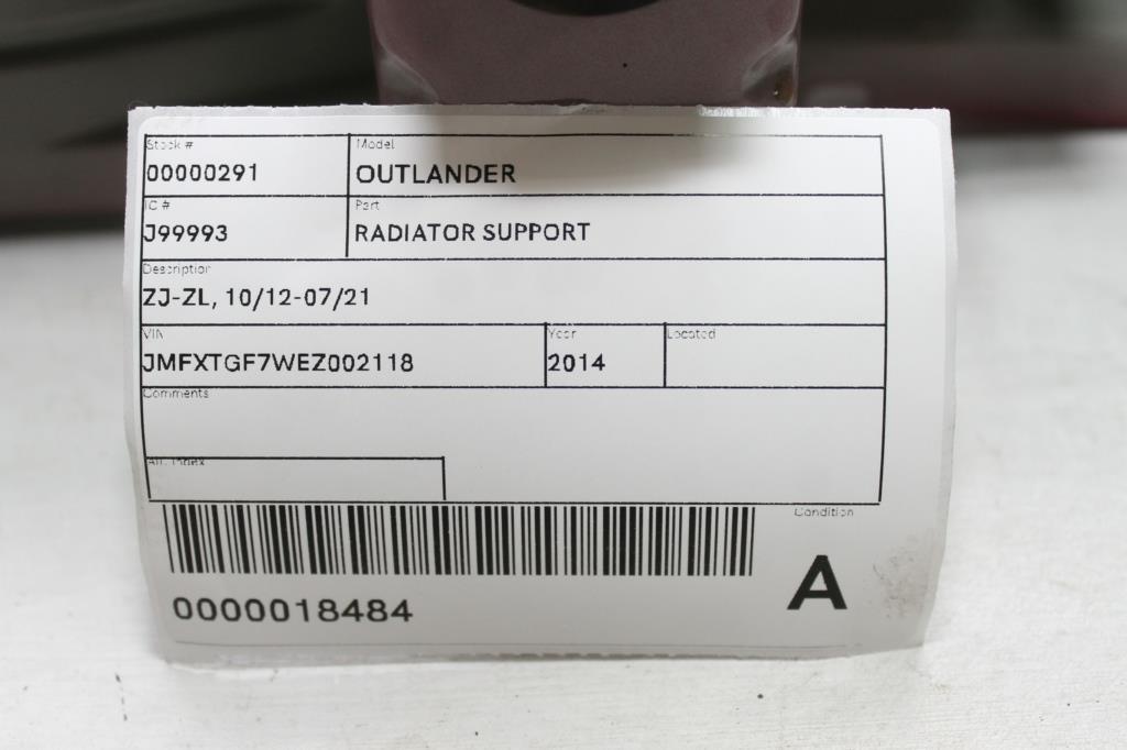 View Auto part Radiator Support Mitsubishi Outlander 2014