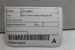 View Auto part Right Front Window Reg/Motor Mitsubishi Outlander 2014