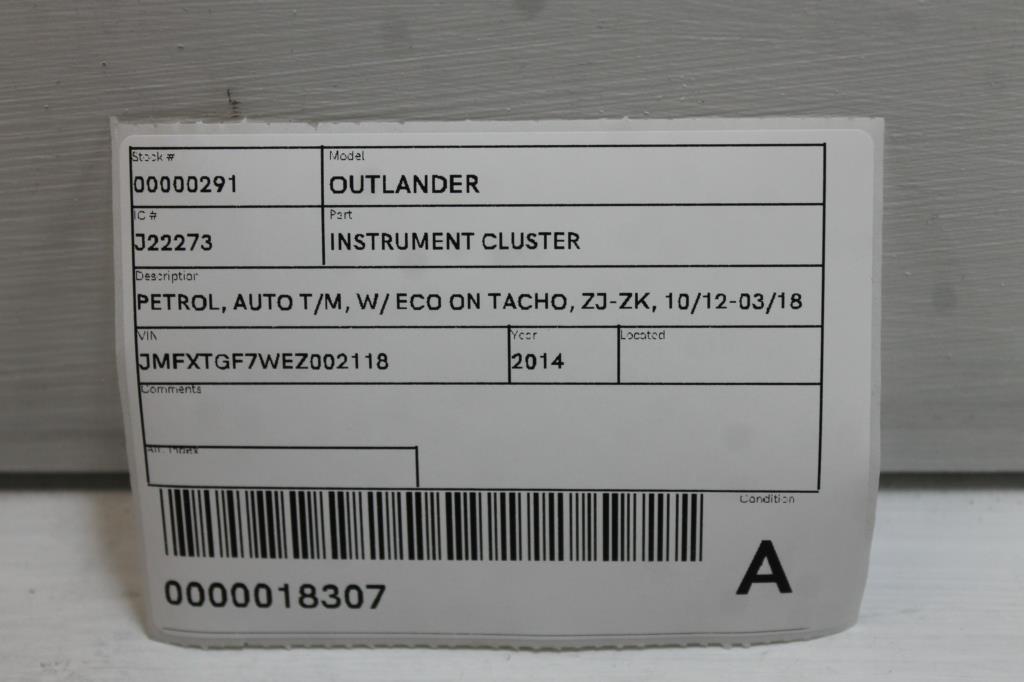 View Auto part Instrument Cluster Mitsubishi Outlander 2014