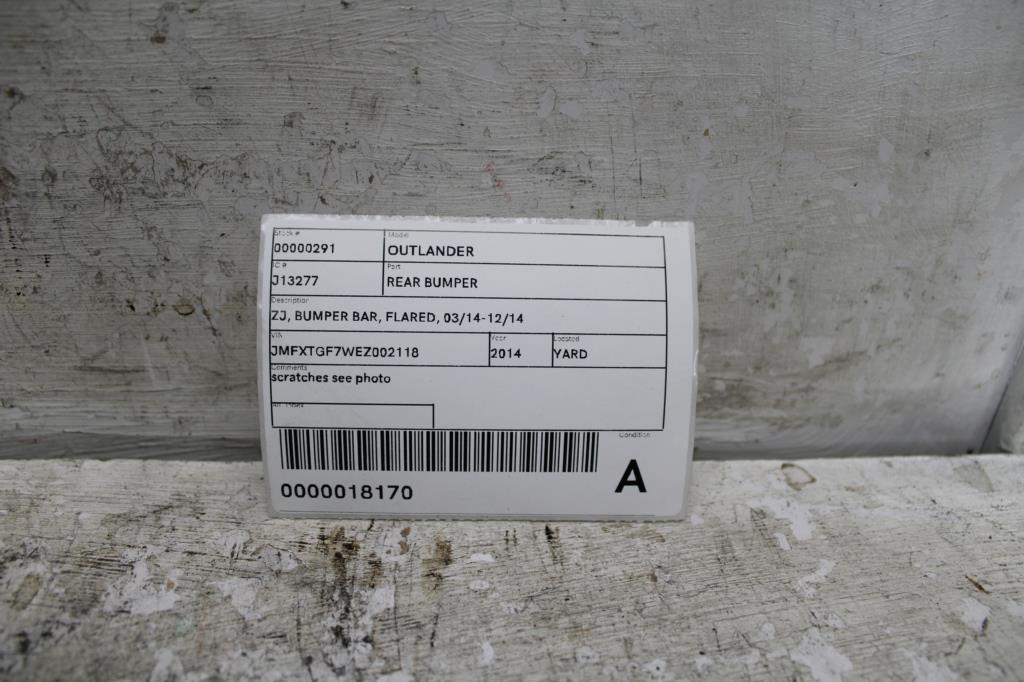 View Auto part Rear Bumper Mitsubishi Outlander 2014