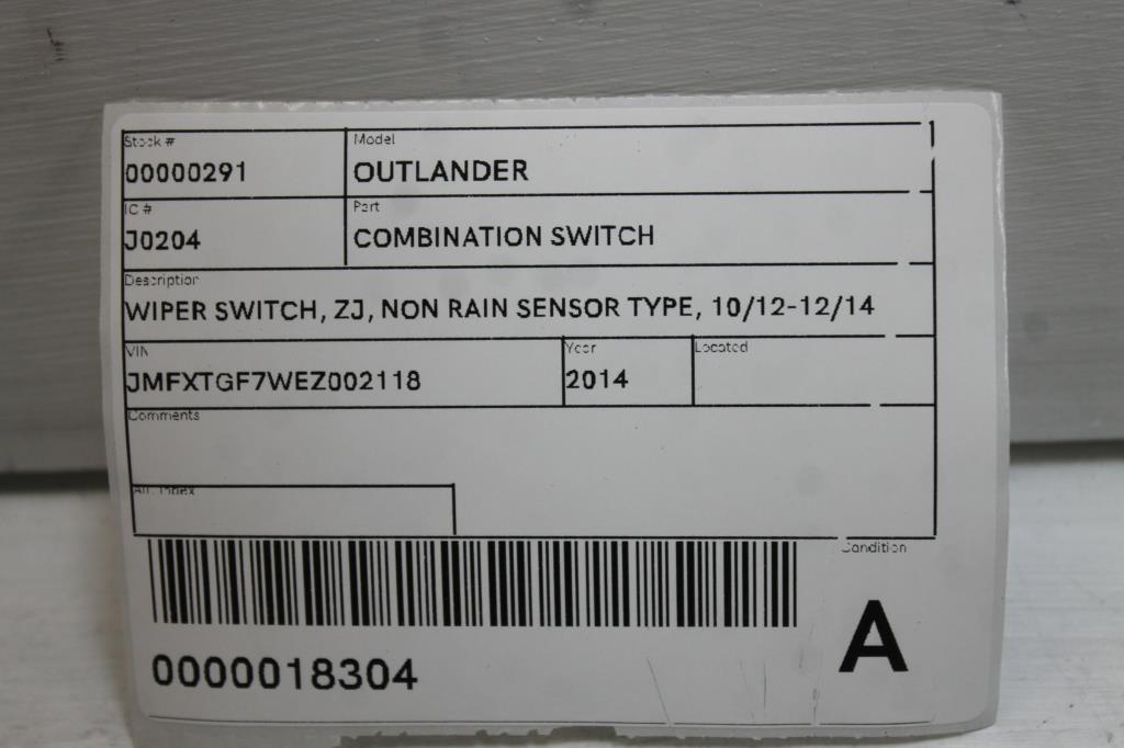 View Auto part Combination Switch Mitsubishi Outlander 2014