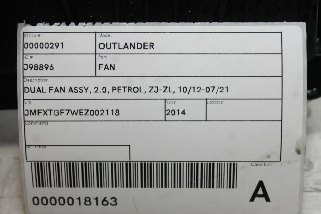 View Auto part Fan Mitsubishi Outlander 2014