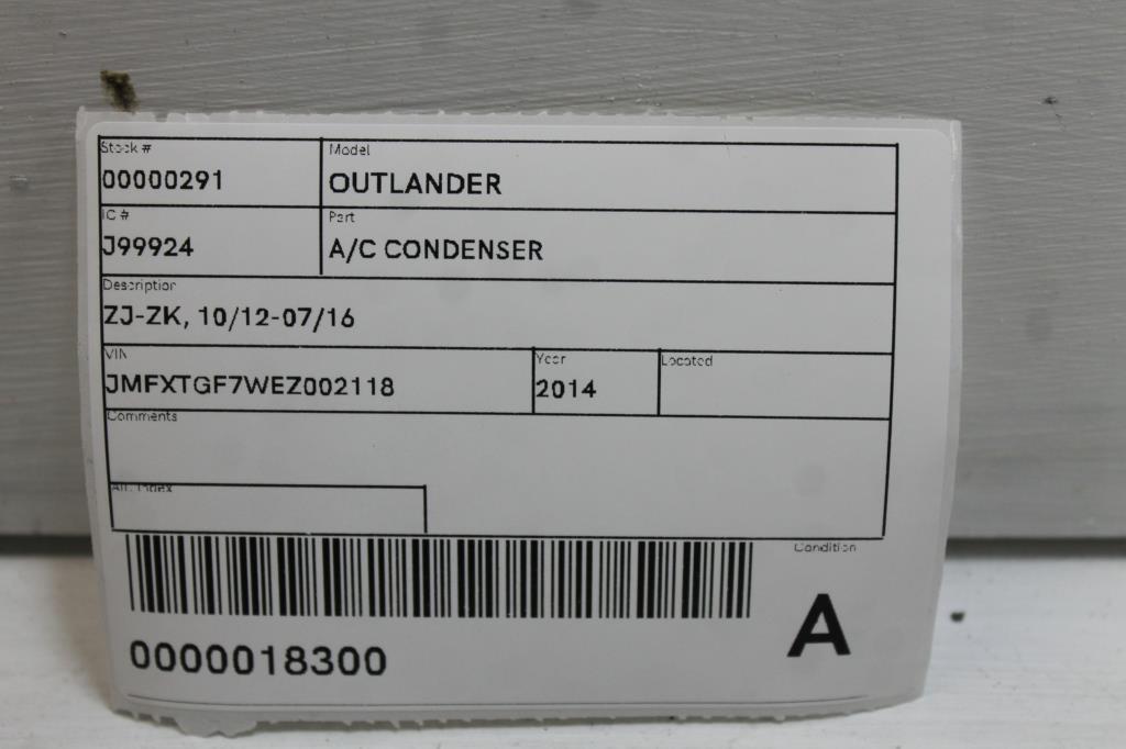 View Auto part A/C Condenser Mitsubishi Outlander 2014