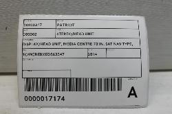 View Auto part Radio/Cd/Dvd/Sat/Tv Jeep Patriot 2014