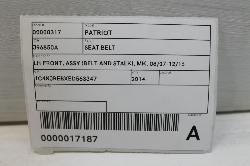 View Auto part Seatbelt/Stalk Jeep Patriot 2014