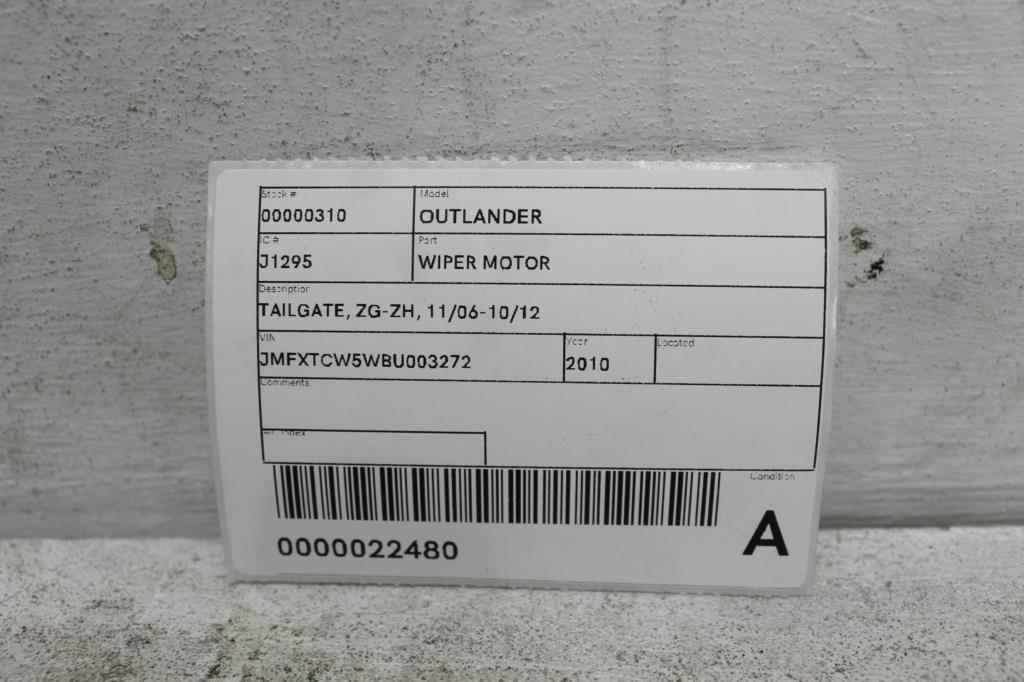 View Auto part Wiper Motor Mitsubishi Outlander 2010
