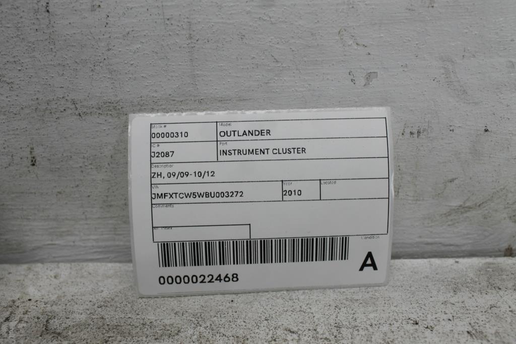 View Auto part Instrument Cluster Mitsubishi Outlander 2010