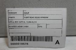 View Auto part Right Rear Door Window Volkswagen Golf 2010