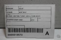 View Auto part Seatbelt/Stalk Volkswagen Golf 2010