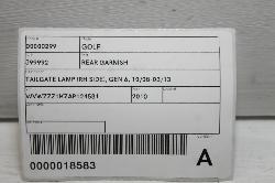 View Auto part Rear Garnish Volkswagen Golf 2010