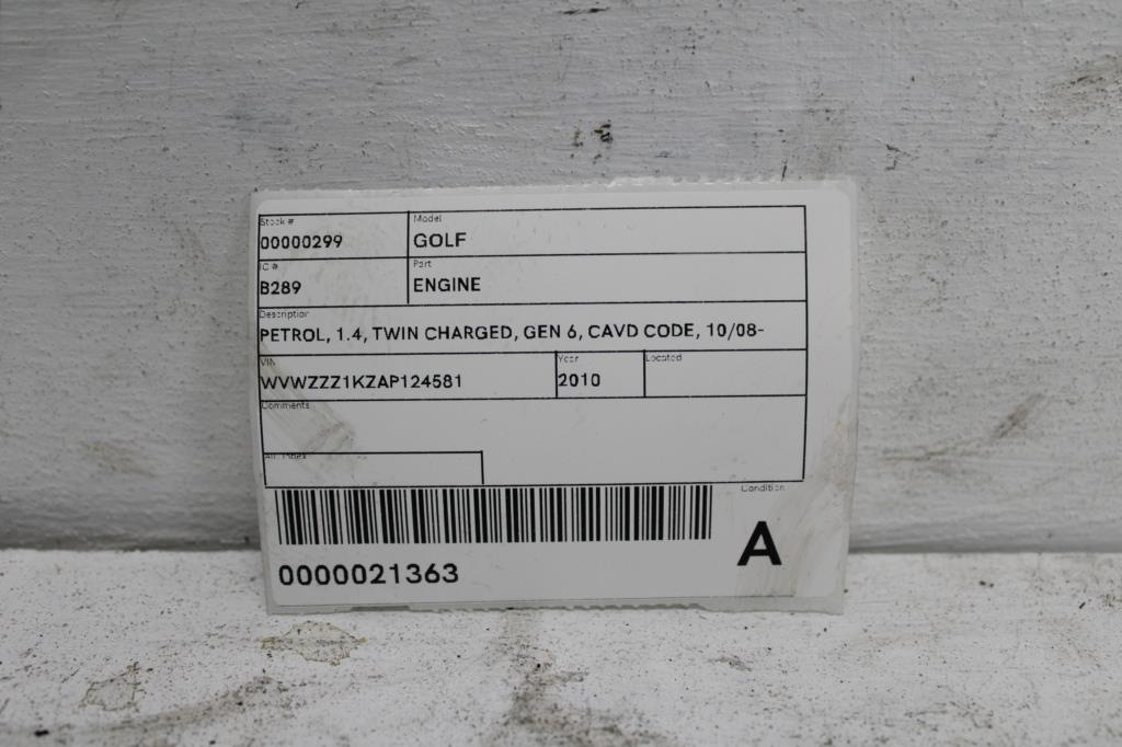 View Auto part Engine Volkswagen Golf 2010