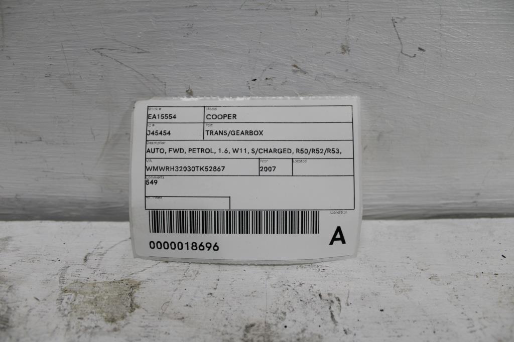 View Auto part Trans/Gearbox Mini Cooper 2007