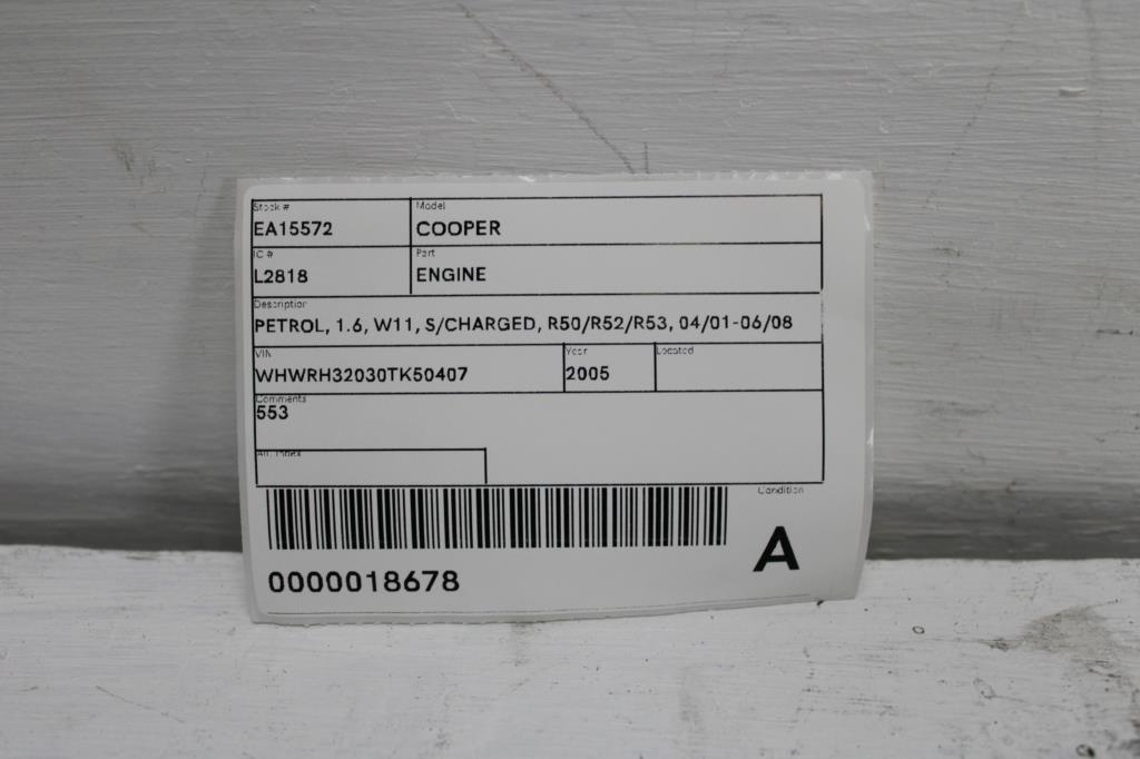 2005 Mini Cooper Engine View Auto part Engine Mini Cooper 2005