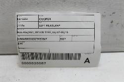 View Auto part Left Headlamp Mini Cooper 2007