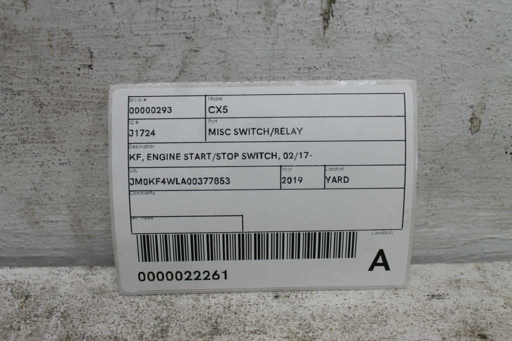View Auto part Misc Switch/Relay Mazda Cx5 2019