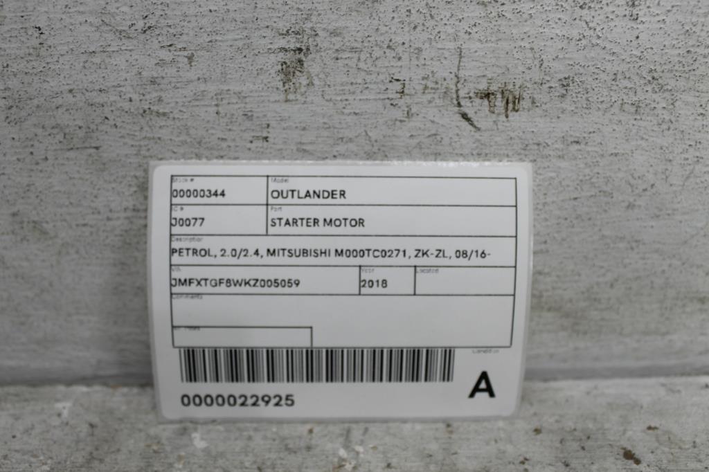 View Auto part Starter Mitsubishi Outlander 2018