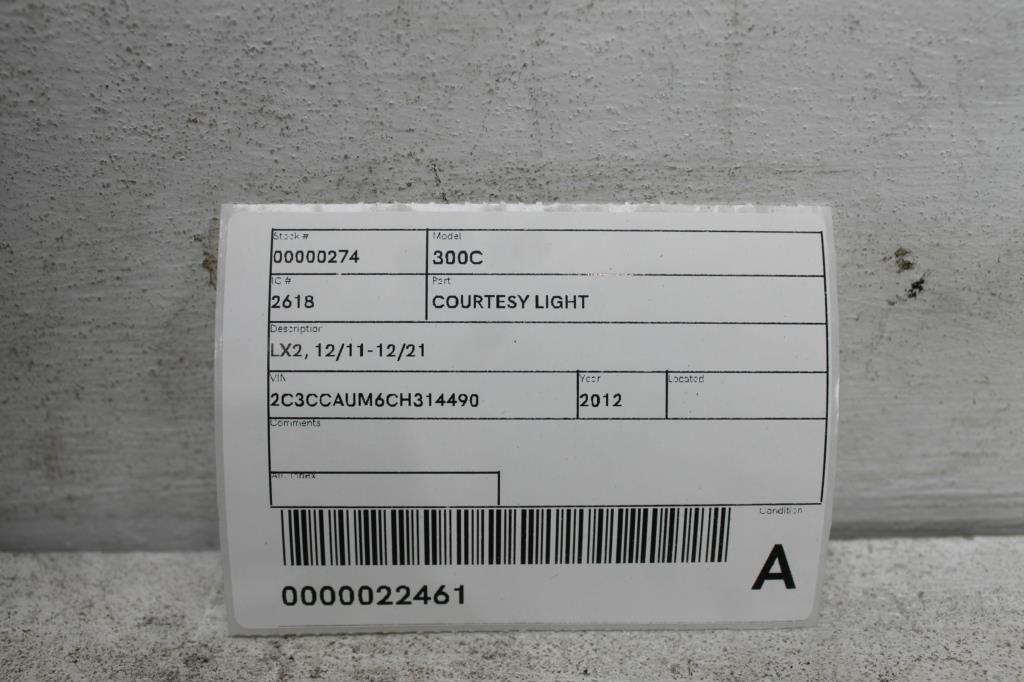 View Auto part Courtesy Light Chrysler 300c 2012
