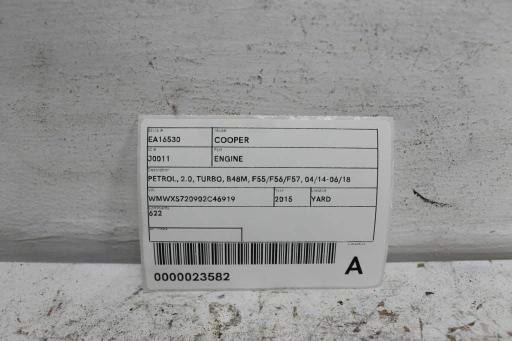 View Auto part Engine Mini Cooper 2015