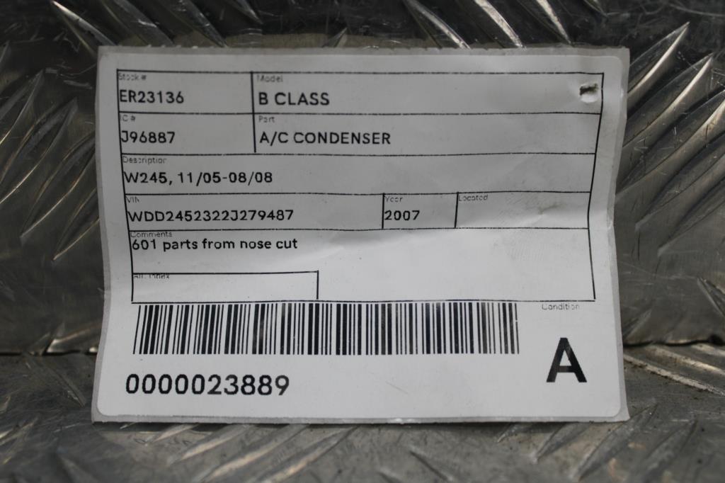 2007 Mercedes B Class A/C Condenser View Auto part A/C Condenser Mercedes B Class 2007