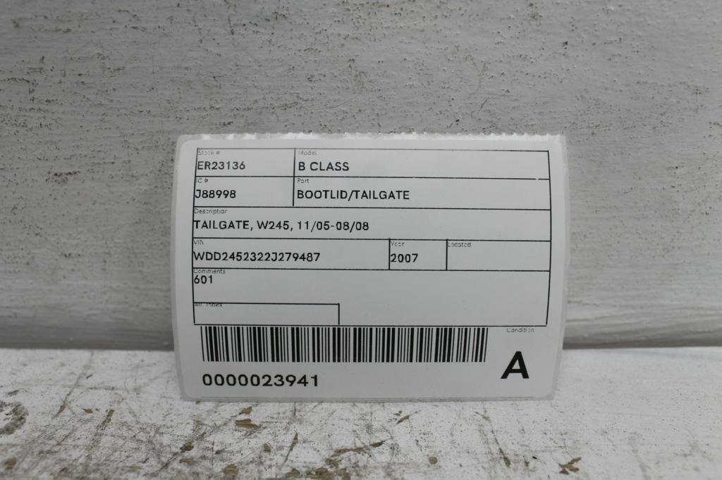 View Auto part Bootlid/Tailgate Mercedes B Class 2007