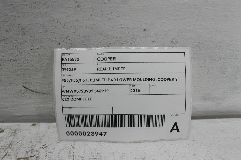 View Auto part Rear Bumper Mini Cooper 2015