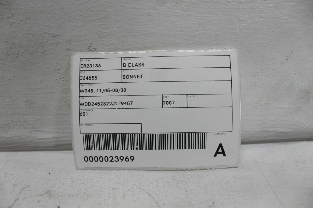 View Auto part Bonnet Mercedes B Class 2007
