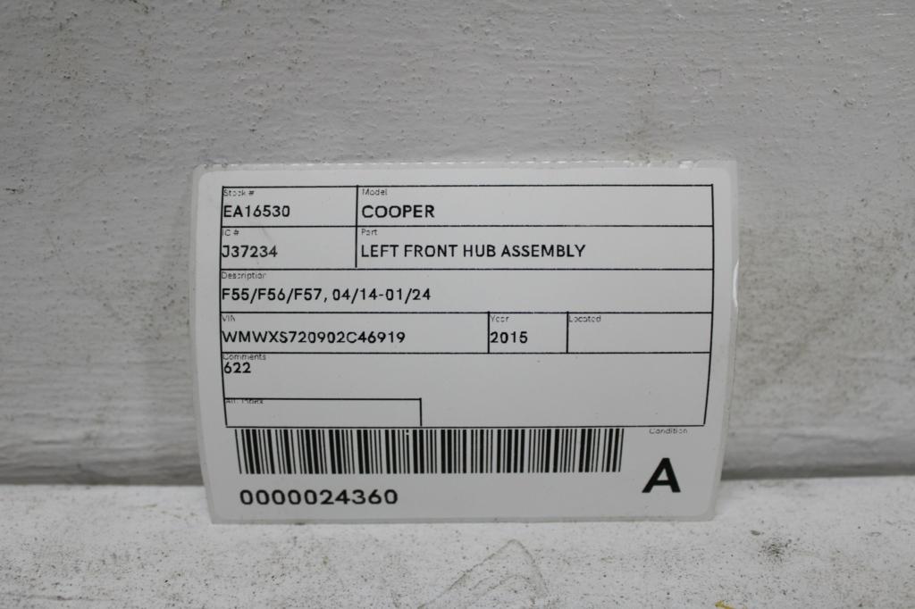 View Auto part Left Front Hub Assembly Mini Cooper 2015