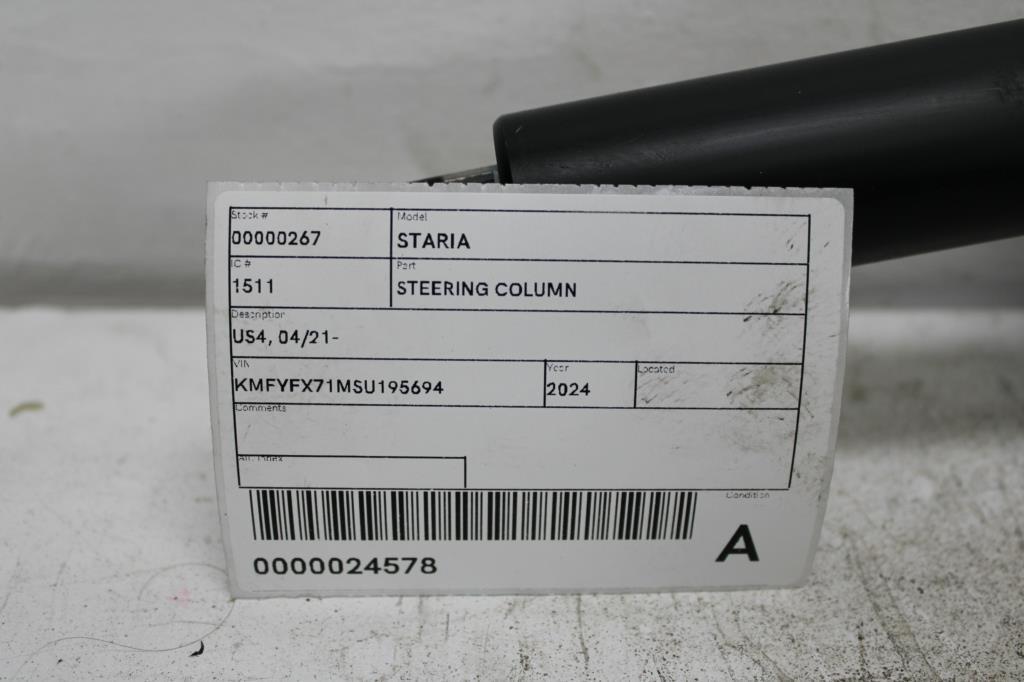 2024 Hyundai Staria Steering Column View Auto part Steering Column Hyundai Staria 2024